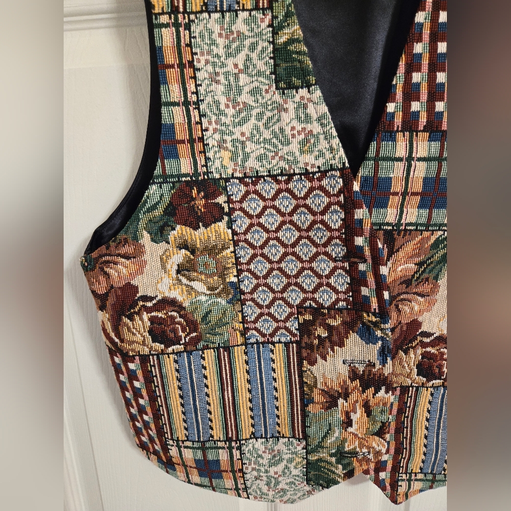 Rafaella Multicolor Patchwork Vest Size Small Read Condition - Picture 4 of 9